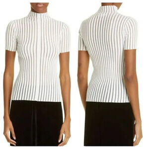 Interior ridley PLATED MOCK NECK COTTON BLEND SZ S